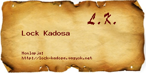 Lock Kadosa névjegykártya